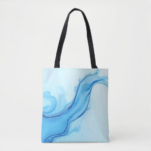 Bolsa Tote Sujidade de Arte Líquida Eetal Azul