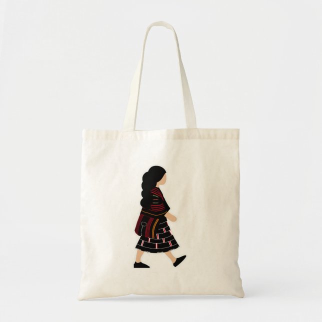 Bolsa Tote Sumi Naga Girl com Naga Bag Tribal Tote Bag (Frente)