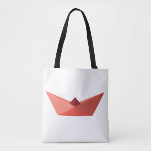 Bolsa Tote Summer, Barco De Chapéu Origami, Saco De Tota Com
