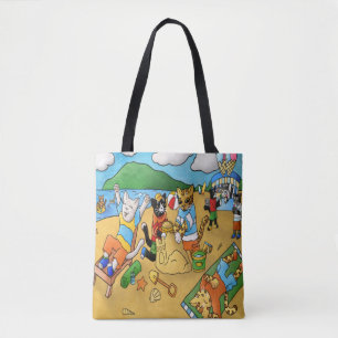 Bolsa Tote Summer Beach Cats