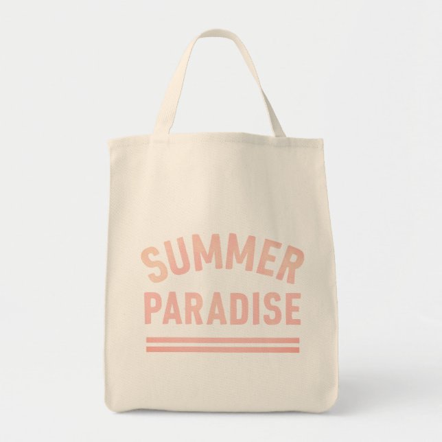 Bolsa Tote Summer Paradise T-Shirt - Pastel Styl (Frente)