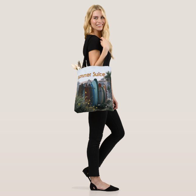 Bolsa Tote Summer Suite Surfboards & Palm Trees (No(a) Modelo)