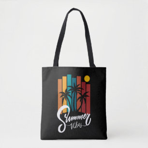Bolsa Tote Summer Vibes Férias de Praia Retro Verão
