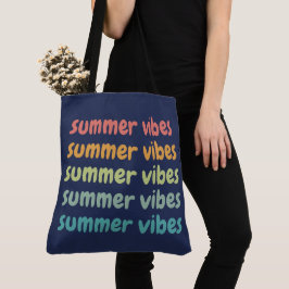 Bolsa Tote Summer Vibes Férias de Praia Retro Verão