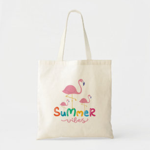 Bolsa Tote Summer Vibes Flamingos Mulheres