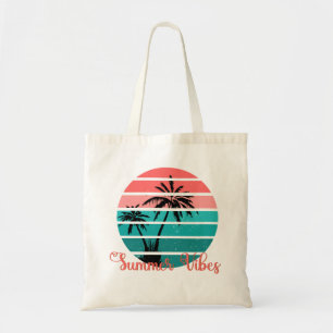 Bolsa Tote Summer Vibes Palmeiras cor-de-rosa Saco