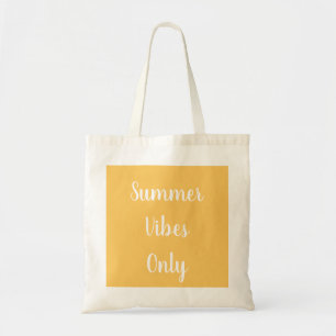 Bolsa Tote Summer Vibes Typografia Amarelo