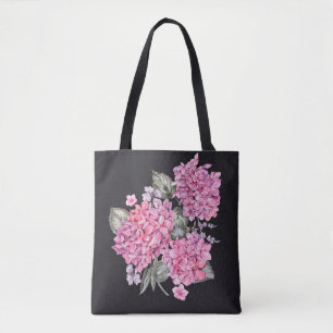 Bolsa Tote Summer Watercolor Vintage Floral com Hyd Blooming