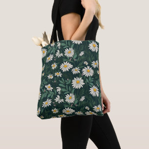 Bolsa Tote Summer White Daisy Meadow