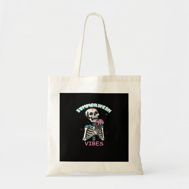 Bolsa Tote Summerentre Vibes Spooky Summer Pumpkin Clássico (Frente)
