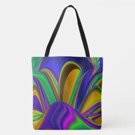 Bolsa Tote Summerrainbow, Abstrato 3D Rainbowart