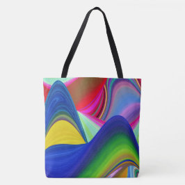 Bolsa Tote Summerrainbow, Abstrato 3D Rainbowart