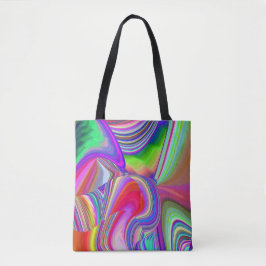 Bolsa Tote Summerrainbow, Abstrato 3D Rainbowart