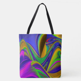 Bolsa Tote Summerrainbow, Abstrato 3D Rainbowart