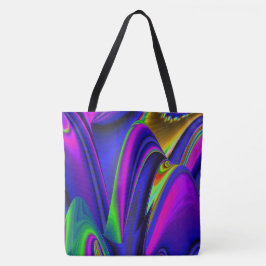 Bolsa Tote Summerrainbow, Abstrato 3D Rainbowart