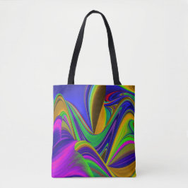 Bolsa Tote Summerrainbow, Abstrato 3D Rainbowart