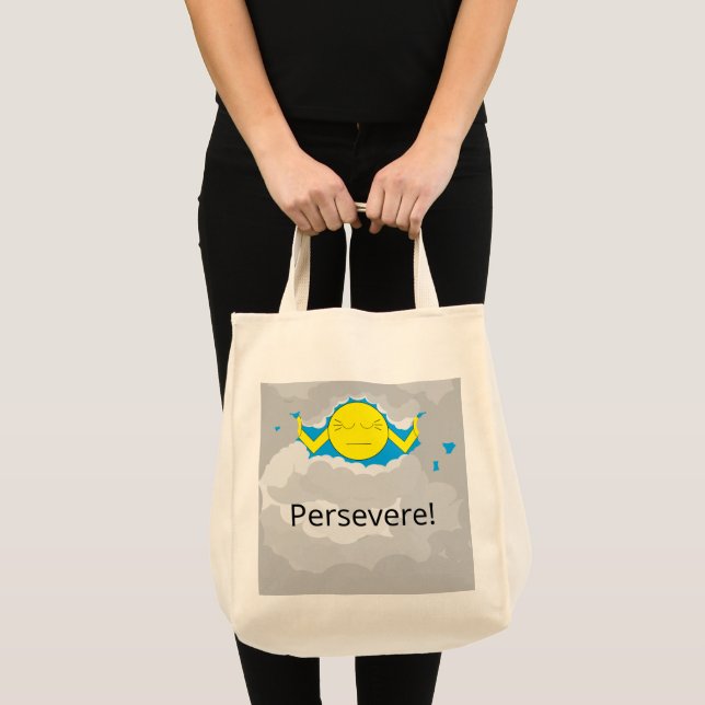 Bolsa Tote Sun and Storm Clouds:  Grocery (Frente (produto))