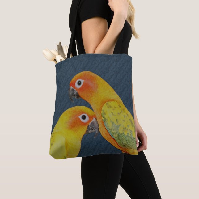 Bolsa Tote Sun Conure Parrot Pair (Close Up)