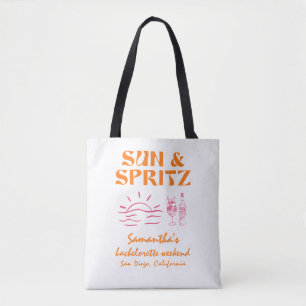 Bolsa Tote Sun e Spritz Bachelorette Weekend