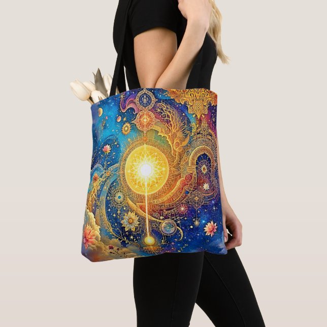 Bolsa Tote Sun Mandala Cósmica (Close Up)