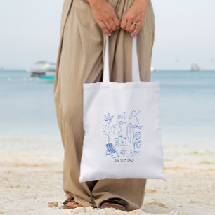 Bolsa Tote Sun Sand Doodle Beach