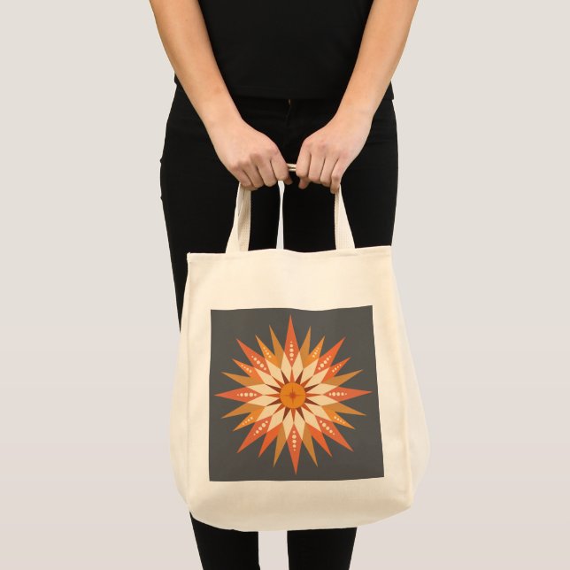 Bolsa Tote Sunburst Boho Tote Bag (Frente (produto))