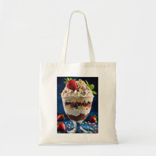 Bolsa Tote Sundae do Sorvete indulgente Sundae com a etiqueta