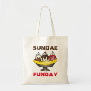 Bolsa Tote SUNDAE (DOMINGO) Sorvete FUNDAY Banana Comida