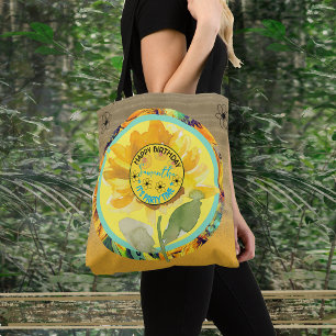 Bolsa Tote Sunflower Birday Girl Yellow