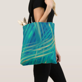 Bolsa Tote Sunlight Through Teal Abstrato