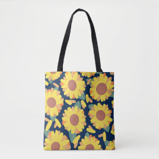 Bolsa Tote Sunny Bloom Doodles