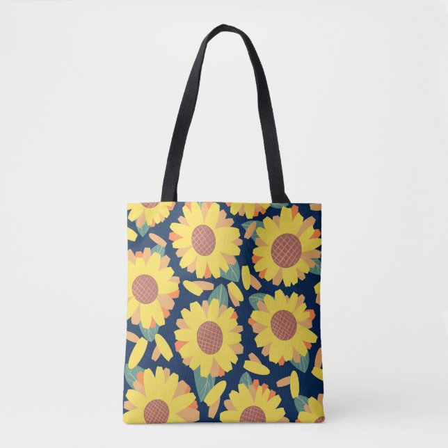 Bolsa Tote Sunny Bloom Doodles (Frente)