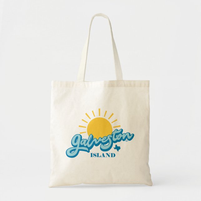 Bolsa Tote Sunny! Galveston Island Texas (Frente)
