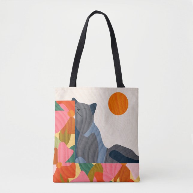 Bolsa Tote Sunny Garden Cat (Frente)