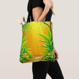Bolsa Tote Sunny Nature Path Art