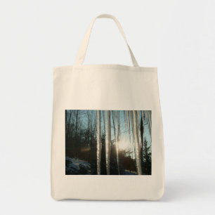 Bolsa Tote Sunrise Através De Ícicletas Winter Nature Fotogra
