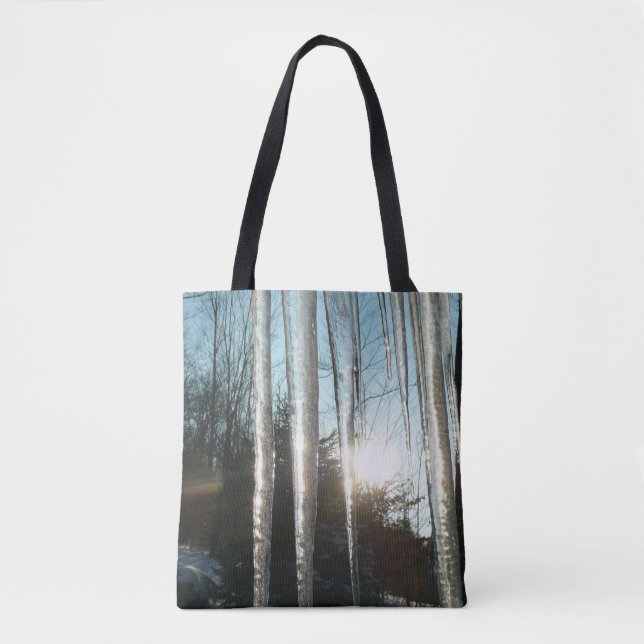 Bolsa Tote Sunrise Através De Ícicletas Winter Nature Fotogra (Frente)