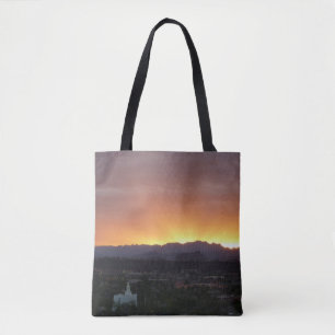 Bolsa Tote Sunrise sobre Ruas. George Utah Landscape