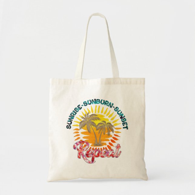 Bolsa Tote Sunrise-Sunset-Repetir | Férias de Verão (Frente)