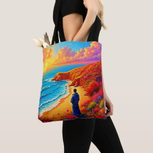 Bolsa Tote Sunset Beach Solitude Serenity Design