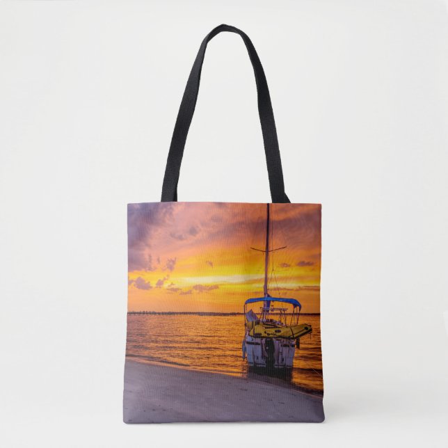Bolsa Tote Sunset de Fogo Navarre da Flórida (Frente)