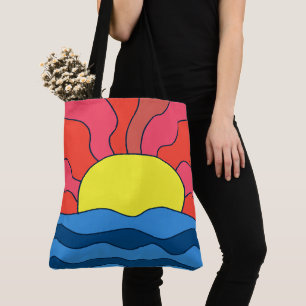 Bolsa Tote Sunset e Ondas