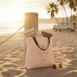 Bolsa Tote Sunset Glow Vintage Van Surfer All-Over-Print