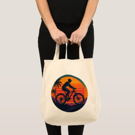 Bolsa Tote Sunset Mountain Biker Arte Retroativa