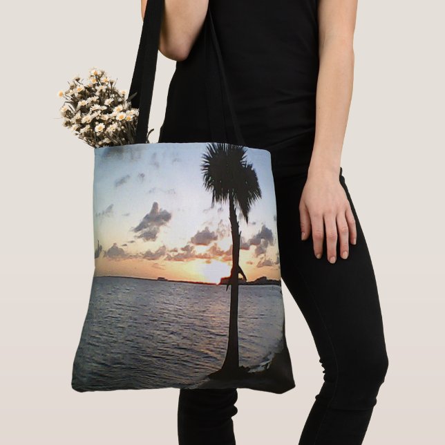 Bolsa Tote Sunset Na Praia (Close Up)