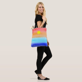 Bolsa Tote Sunset no oceano Abstrato art Ombre