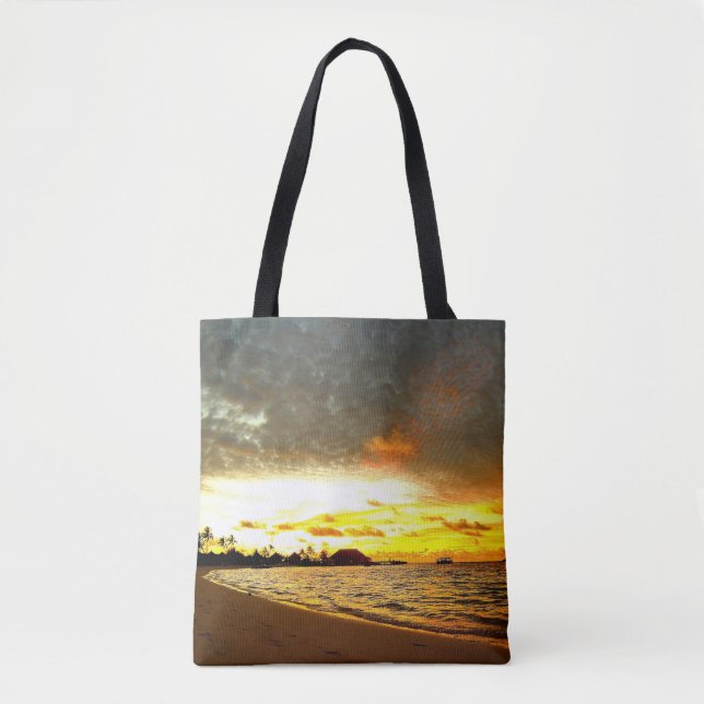 Bolsa Tote Sunset Over Maldives (Frente)
