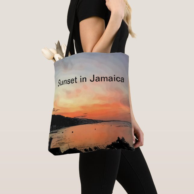 Bolsa Tote Sunset (pôr do sol) na Jamaica (Close Up)