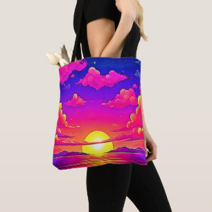 Bolsa Tote Sunset Rosa e Roxo