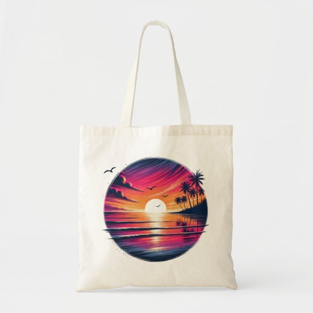 Bolsa Tote Sunset Serenity – Coastal Dreamscape Tote (Frente)